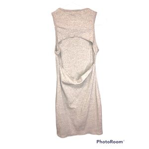 Grey backless, tank top dress- heart and hips. New